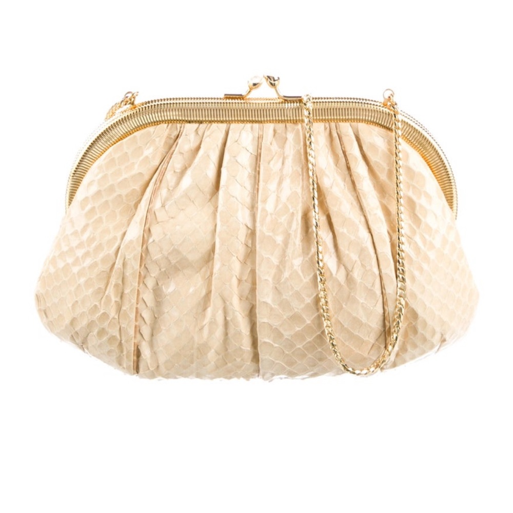 Judith Leiber Coated Canvas Clutch
